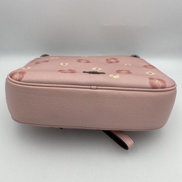 Coach Chaise Pansy Floral Printed Leather Crossbody Bag NWT New Blossom Pink - Picture 12 of 15